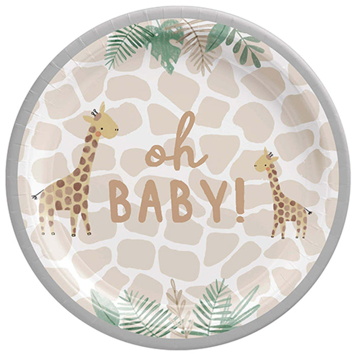 Hello Baby Jungle Dessert Plates 7" | 8ct