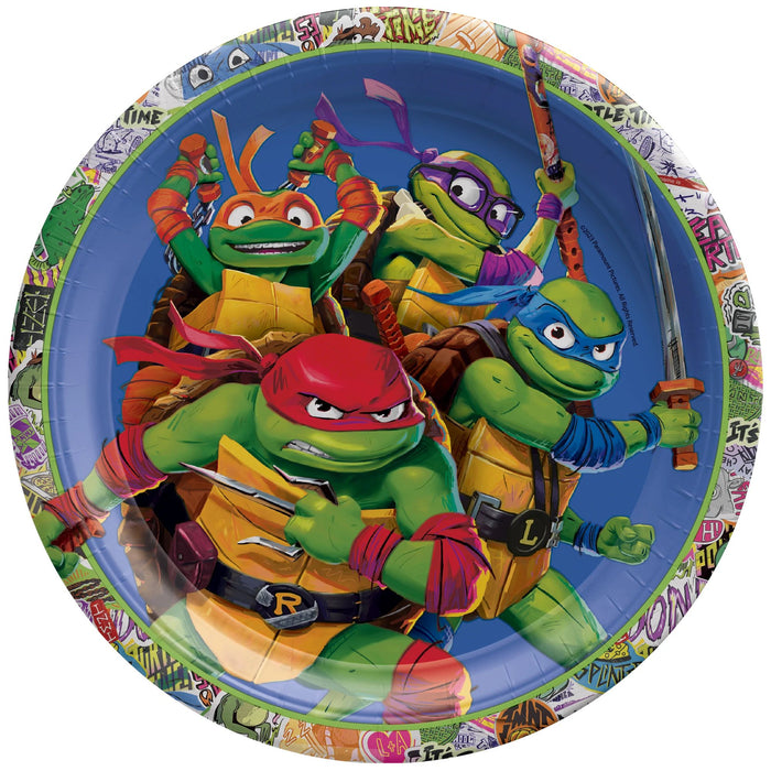 Teenage Mutant Ninja Turtles Mutant Mayhem Paper Lunch Plates 9" | 8ct