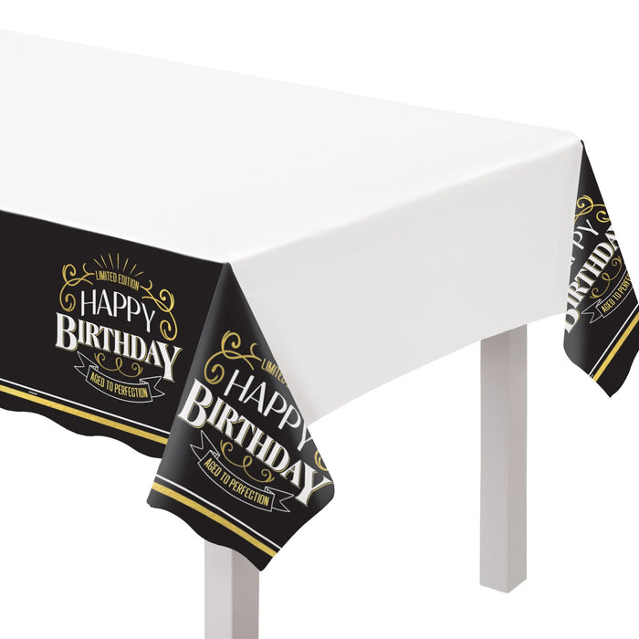 Better With Age Birthday Plastic Table Cover, 54" x 102" | 1ct