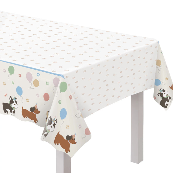 Pawsome Party Plastic Table Cover, 54" x 96" | 1 ct