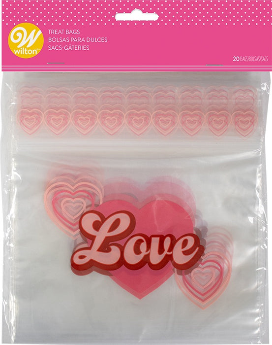 Get ready to spread the love with our Valentine's Resealable Treat Bags! Perfect for gifting sweet treats or small gifts to your loved ones. With 20 bags, you'll have plenty for all your Valentine's Day needs. Seal it with a kiss (and a heart-shaped sticker-not included)!