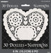 Add a touch of elegance to your Valentine's Day with these beautiful, 6-inch white heart doilies. Made specifically for the occasion, these doilies will add a romantic touch to any decoration or table setting. With a pack of 30, you'll have plenty to use for all your Valentine's Day needs.