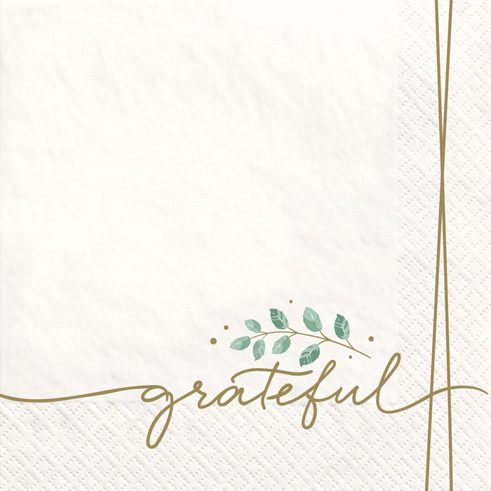 A Simply Thankful Paper Dinner Napkin.