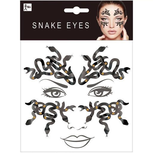 Snake Eyes Temporary Face Tattoos | 1 set