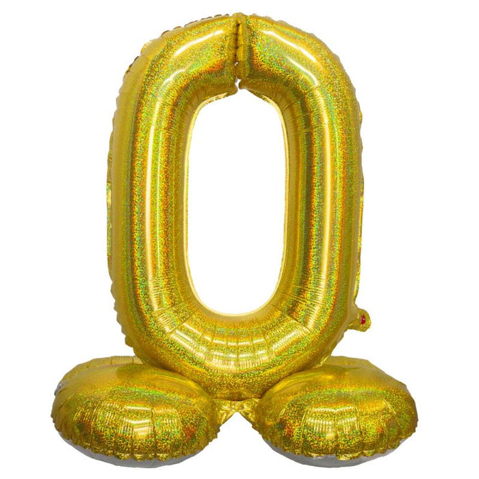 Air Filled Gold Number Self Standing Balloon 28.4" | 1 ct