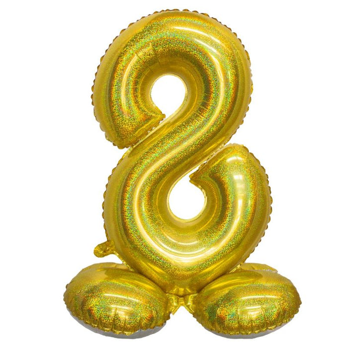 Air Filled Gold Number Self Standing Balloon 28.4" | 1 ct