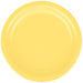 Add a pop of color to your next party or event with these 7" Light Yellow Round Dessert Paper Plates! Perfect for serving your treats and snacks on, these plates are both durable and vibrant. With 24 plates in each pack, you'll have plenty to go around. Party on!