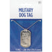 A Silver Military Metal Dog Tag Necklace.