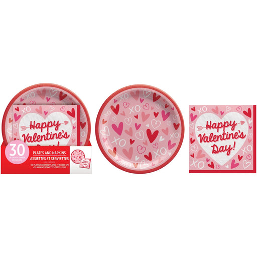 A Valentine's Day Value Pack Tableware Set.