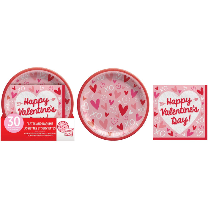 A Valentine's Day Value Pack Tableware Set.