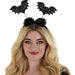 A women wearing a Sequin Friendly Bat Head Bopper.