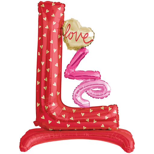 Valentine's Standing Love Shaped Foil Balloon, 39" | 1 ct