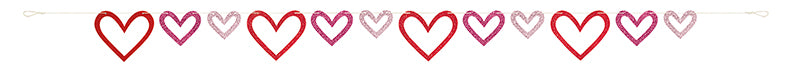 Valentine's Heart Cutouts Banner, 8' | 1 ct