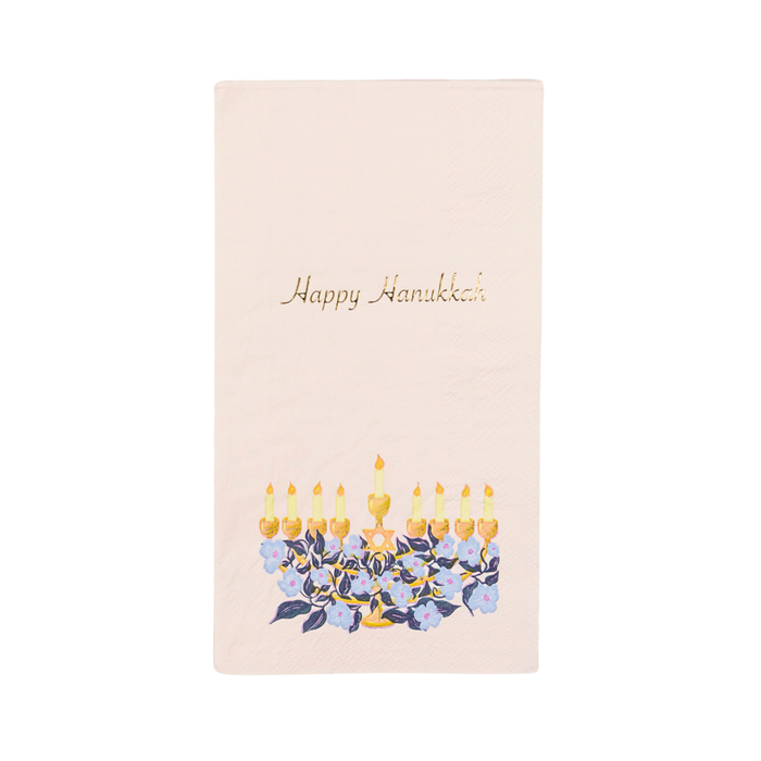 A Happy Hanukkah Menorah Guest Towel.