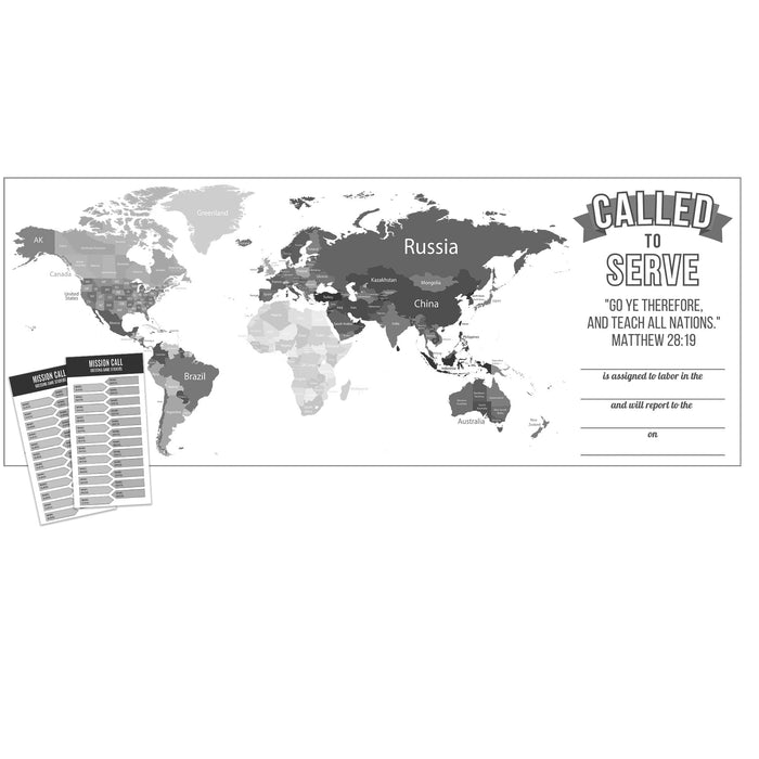 Missionary Called To Serve Deluxe Guessing Game Black and White | 1 ct