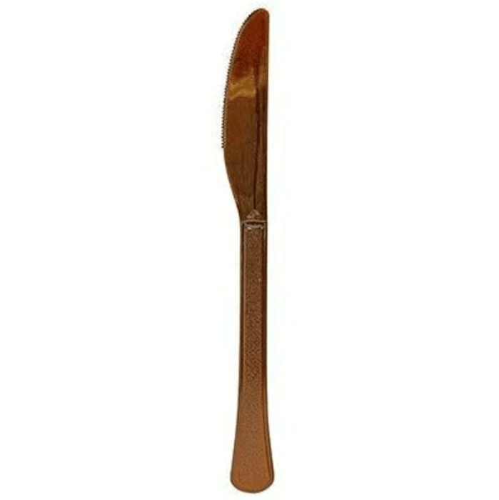 Chocolate Brown Heavy Duty Plastic Knives | 20ct