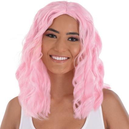 A Light Pink Body Wave Wig.