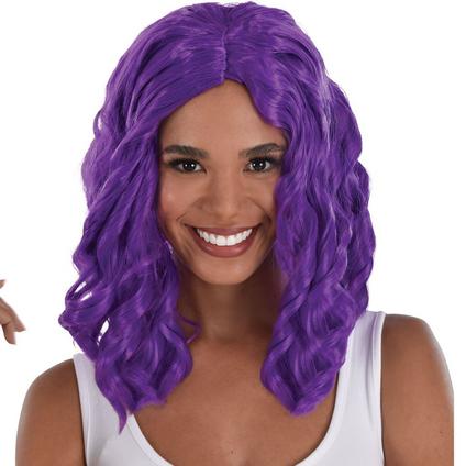 A Purple Body Wave Wig.