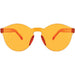 A pair of Orange Frameless Glasses.