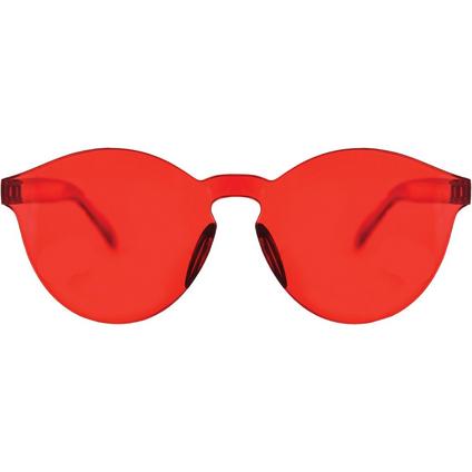 A pair of Red Frameless Glasses.