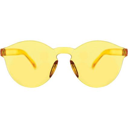 A pair of Yellow Frameless Glasses.