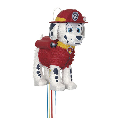 An 18 inch Paw Patrol Marshall 3D Pull Piñata.