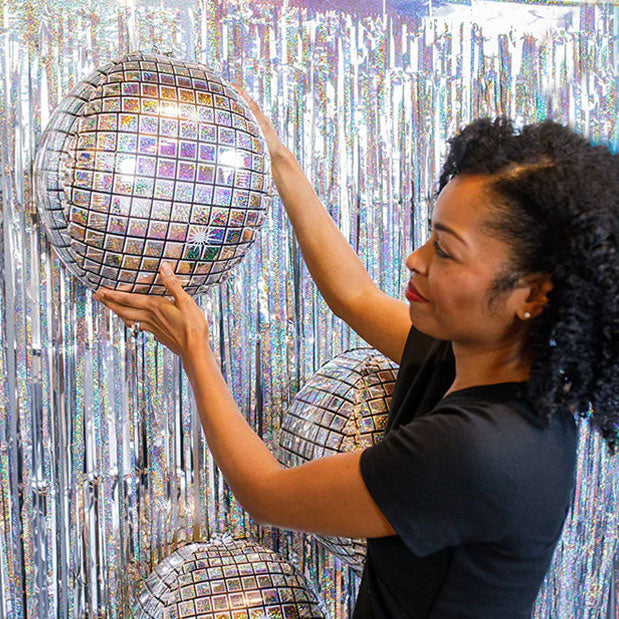 Air-Filled Disco Ball Balloon, 15" | 1ct