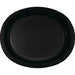 A 12-Inch Black Oval Platter. Comes in a pack of 8.