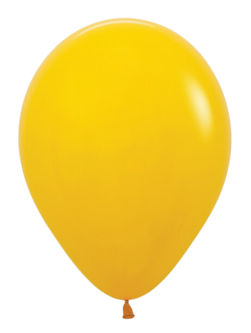 Inflated Honey Yellow latex balloon