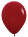 Single inflated 11-inch Imperial Red color latex balloon