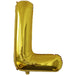 A 34-inch Gold Jumbo Metallic Balloon in the letter L.