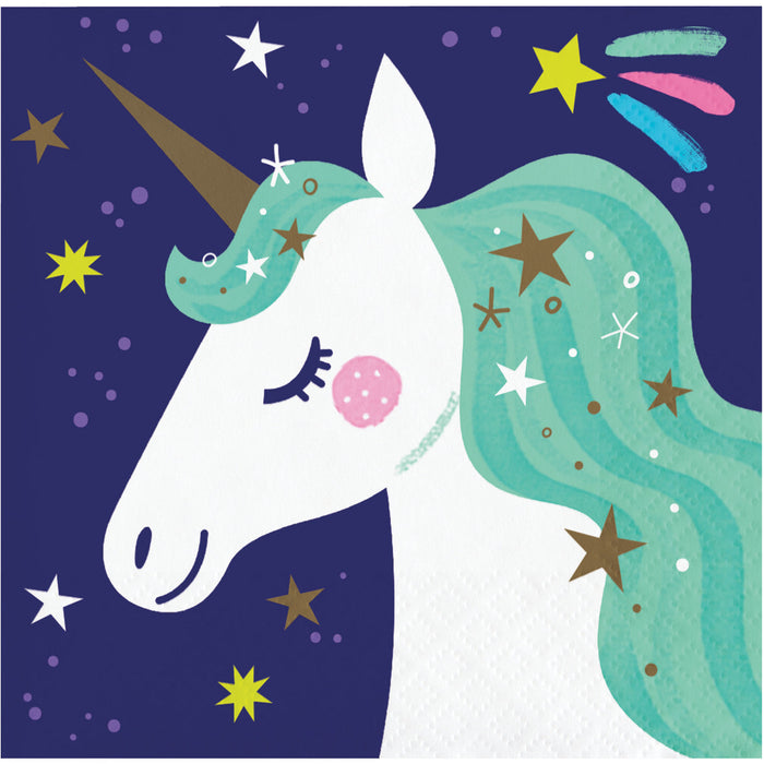 Unicorn Galaxy Beverage Napkins | 16ct