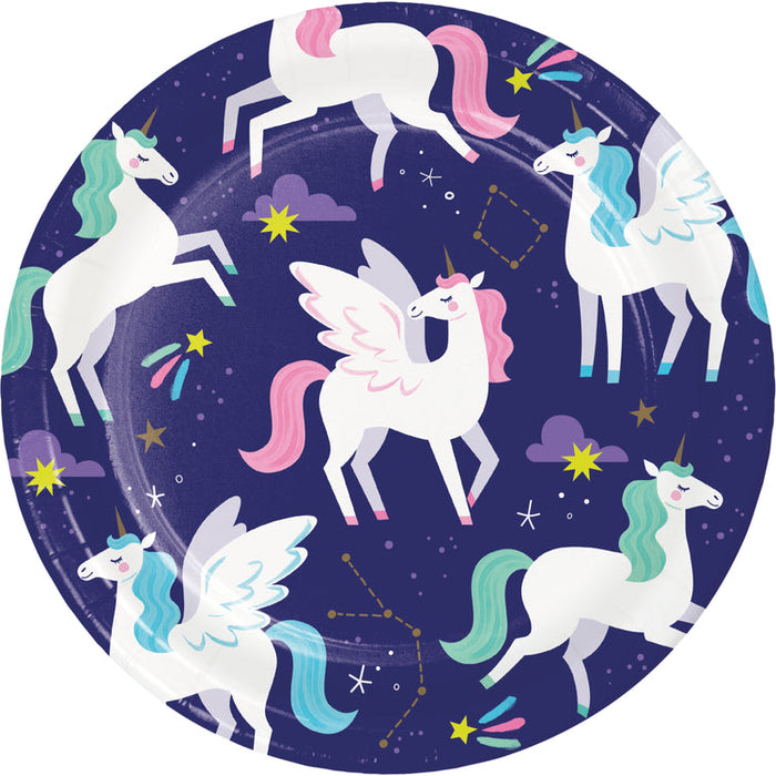 Unicorn Galaxy Lunch Plates 8 3/4" | 8ct