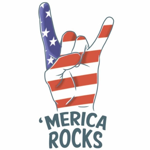 A Merica Rocks Temporary Tattoo.