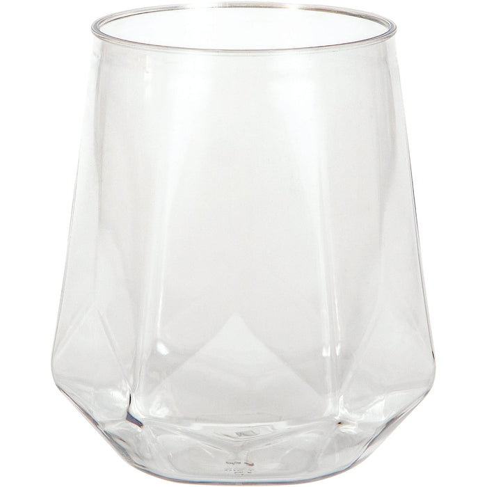 A 14 ounce Fractal Stemless Plastic  Wine Tumbler.