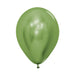 Single inflated 11-inch Reflex Green color latex balloon