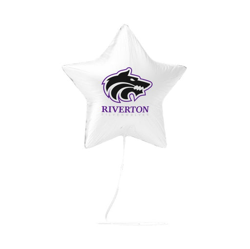 A 17-inch Riverton High School Mylar Balloon.