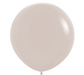 Single inflated 36-inch White Sand color latex balloon