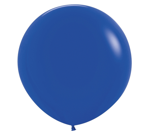 Single inflated 36-inch Royal Blue color latex balloon