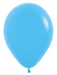 Inflated blue latex balloon