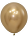 Single inflated 18-inch Reflex Gold latex balloon