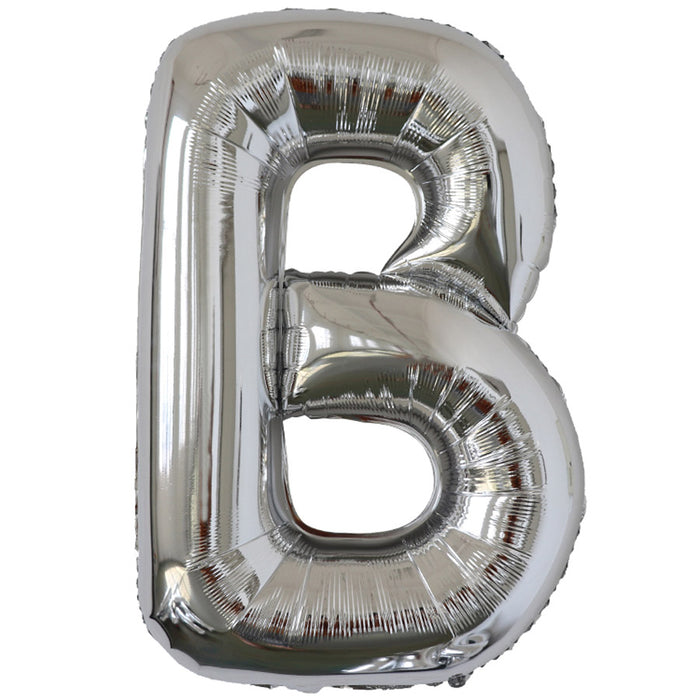 Silver Jumbo Letter Metallic Balloon 34" | 1 ct.