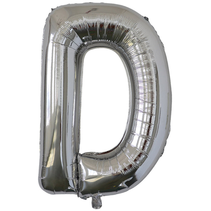 Silver Jumbo Letter Metallic Balloon 34" | 1 ct.