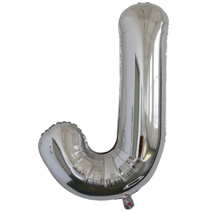 Silver Jumbo Letter Metallic Balloon 34" | 1 ct.