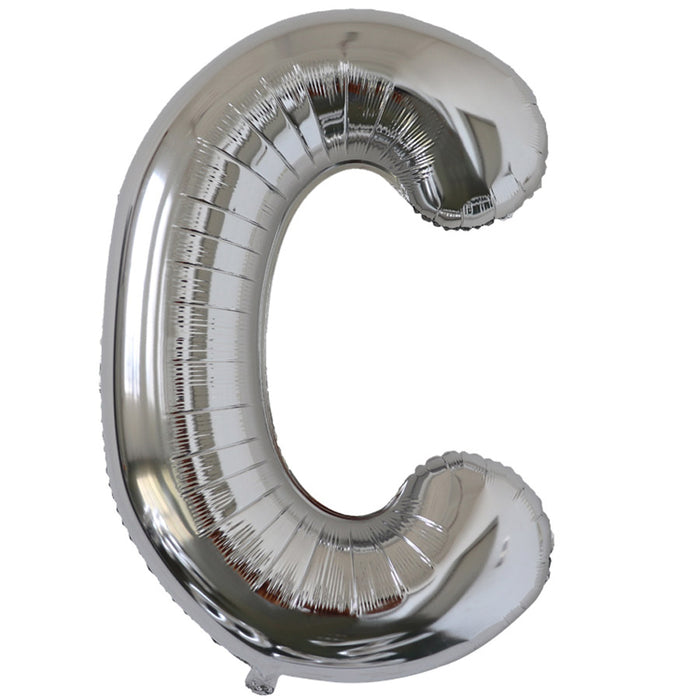 Silver Jumbo Letter Metallic Balloon 34" | 1 ct.