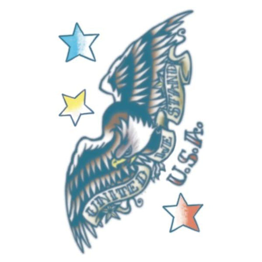 A United We Stand Eagle – Vintage Temporary Tattoo.