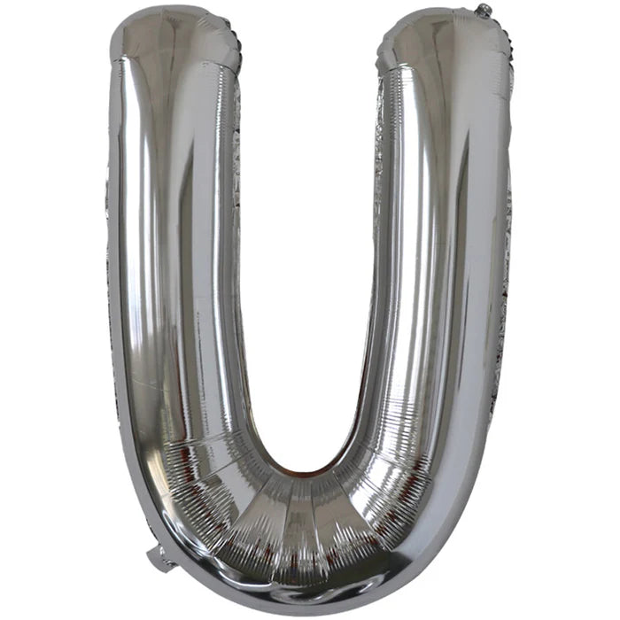 Silver Jumbo Letter Metallic Balloon 34" | 1 ct.