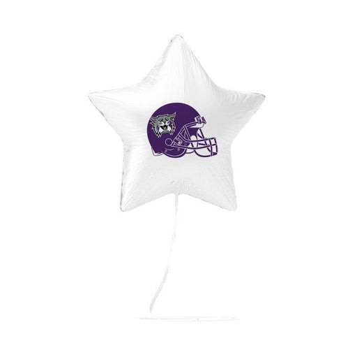 A 17 inch licensed Weber State Football Helmet Mylar Balloon.