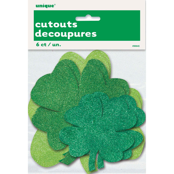 St. Patrick's Day Glitter Shamrock Assortment | 6 ct