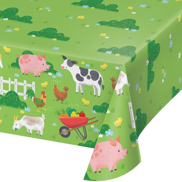 Farm Animals Paper Tablecloth 54" x 102" | 1 ct